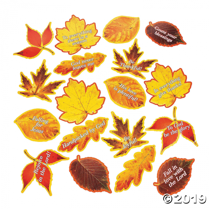 Religious Fall Leaf Cutouts (48 Piece(s))