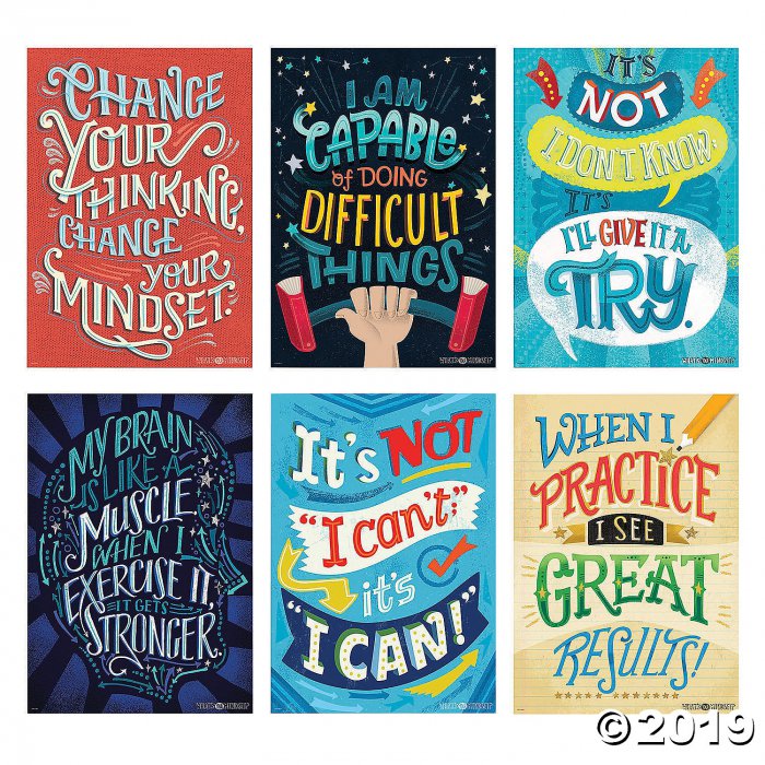 Inspire You Growth Mindset Posters (6 Piece(s))