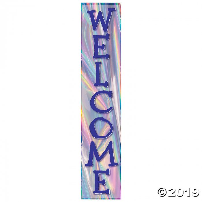 Iridescent Vertical Welcome Banner (1 Piece(s))