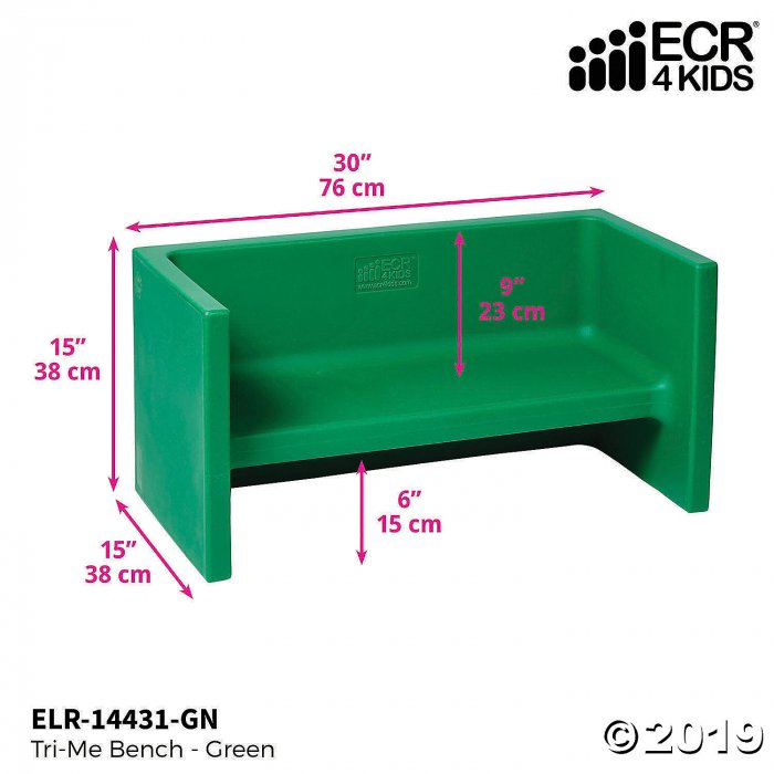 ECR4Kids Tri-Me 3-in-1 Cube Bench - Green (1 Unit(s))
