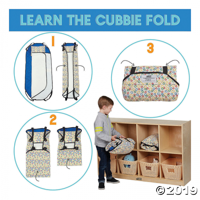 ECR4Kids Toddler Nap Mat Companion - Teal Pattern, 12 Pack (12 Unit(s))