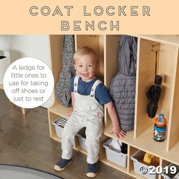 Birch Streamline 3-Section Toddler Coat Locker with Bench (1 Unit(s))
