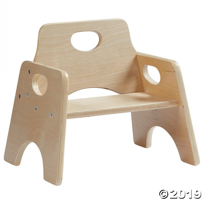 6in Stackable Wooden Toddler Chair, Wooden Toddler Chairs With Straps