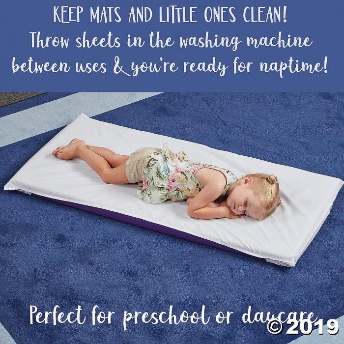 ECR4Kids Rest Mat Sheet - White, 10-Pack (10 Unit(s))