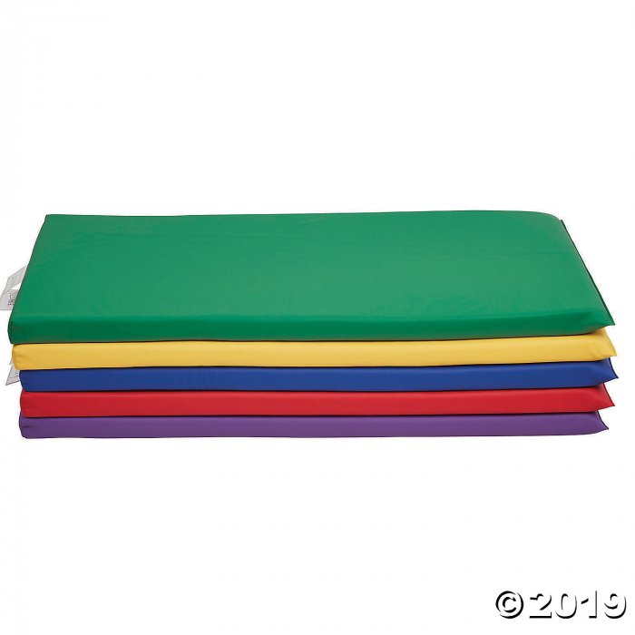 ECR4Kids 2 Thick Rainbow Rest Nap Mats with Name Tag Holder