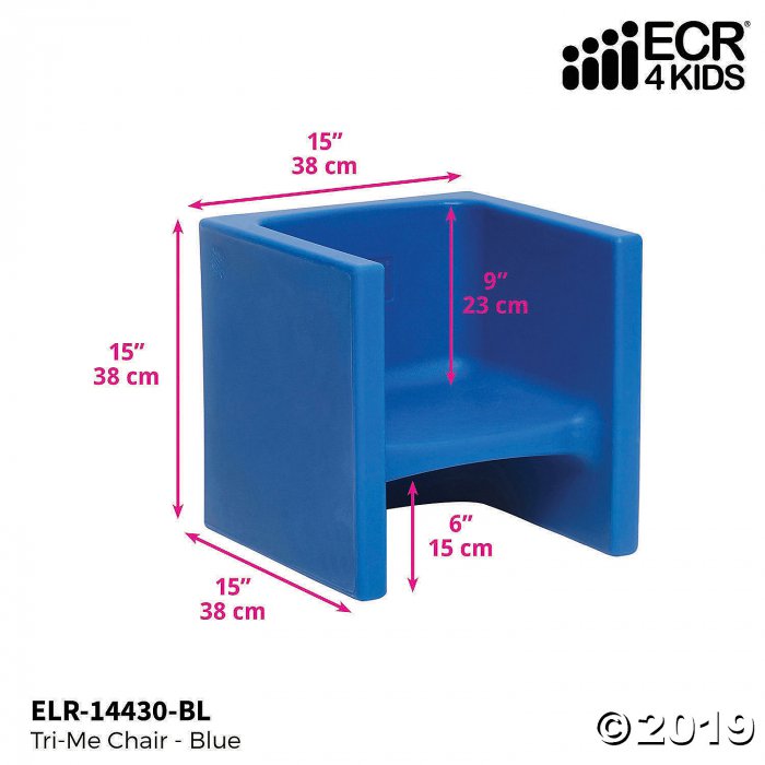 ECR4Kids Tri-Me 3-in-1 Cube Chair - Blue (1 Unit(s))