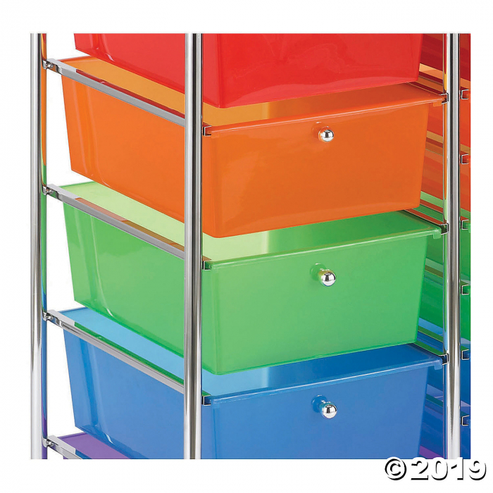 ECR4Kids 15-Drawer Mobile Organizer, Assorted Colors (1 Unit(s))