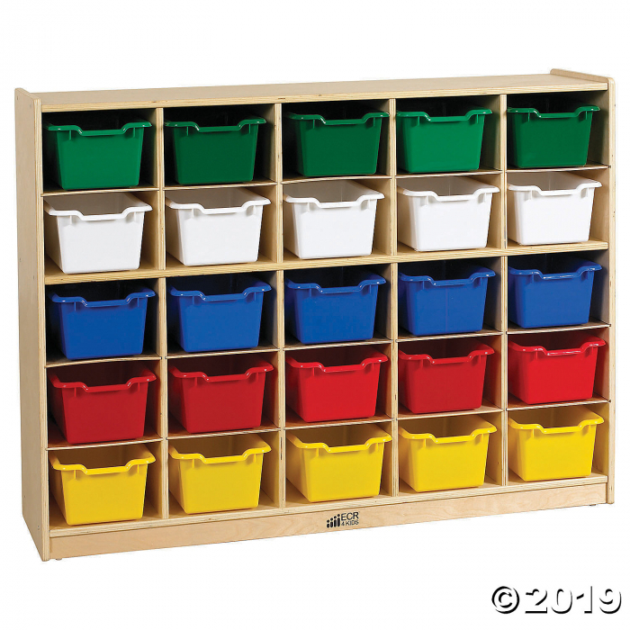 Birch 25 Cubby Tray Cabinet with Assorted Bins (1 Unit(s))