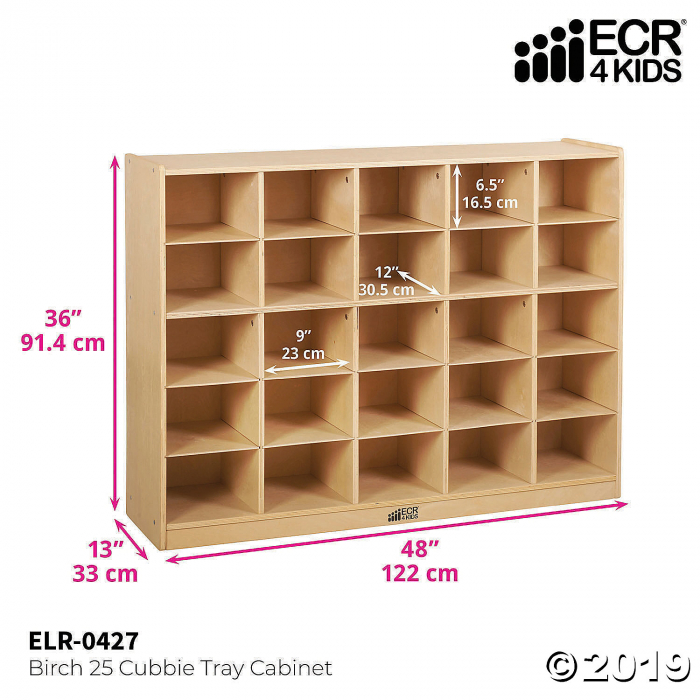 Birch 25 Cubby Tray Cabinet with Assorted Bins (1 Unit(s))