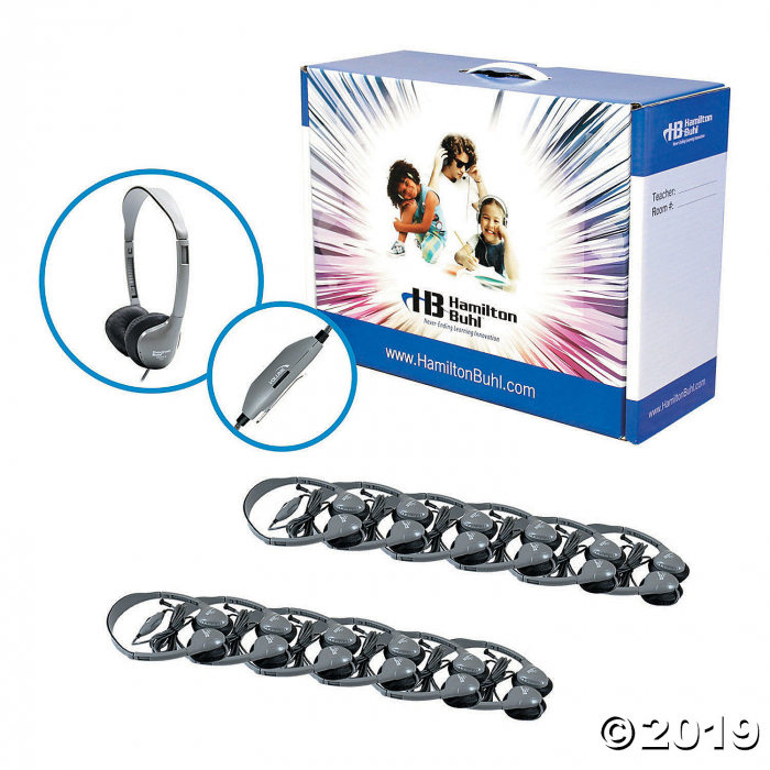 12-Pk Headphones W/ Volume Control (1 Unit(s))