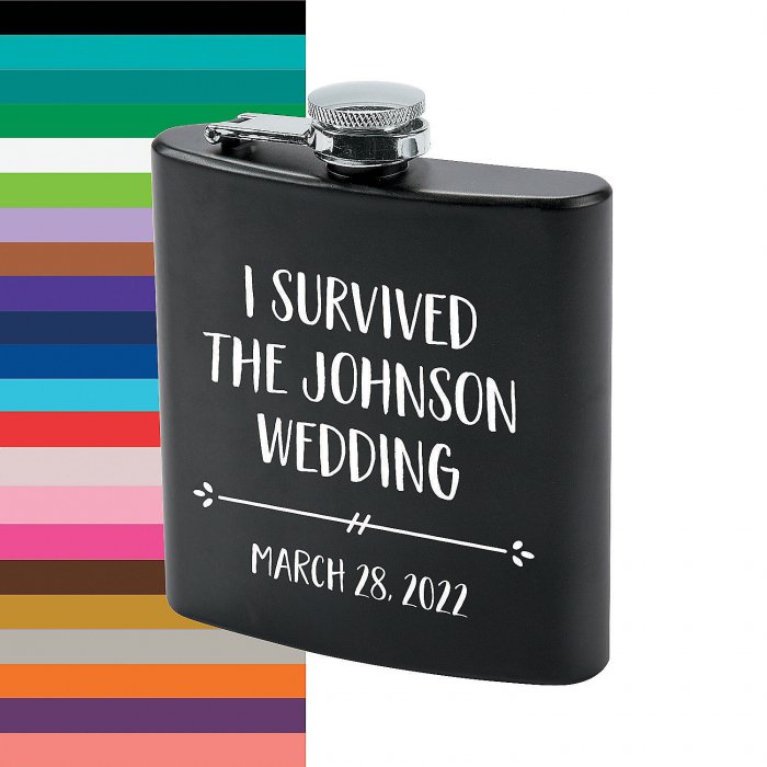 Personalized I Survived Flask - Black (1 Piece(s))