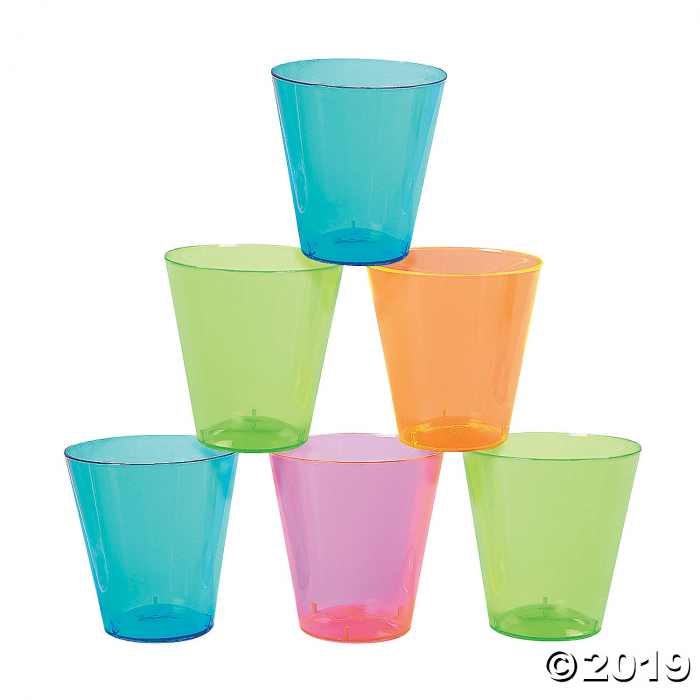 Neon Plastic Shot Glasses (60 Piece(s))