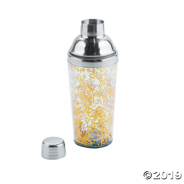 Gold Confetti Drink Shaker (1 Piece(s)) Gold Confetti Drink Shaker (1 Piece(s))