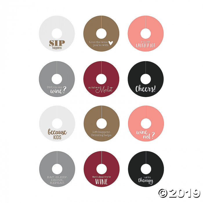 Funny Sayings Wine Tags (Per Dozen)