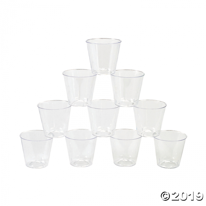 Clear Plastic Mini Shot Glasses - 150 Pc.