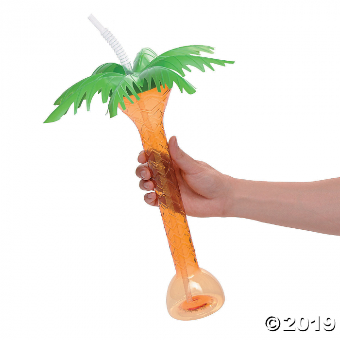 Palm Tree Plastic Yard Glasses (6 Piece(s))