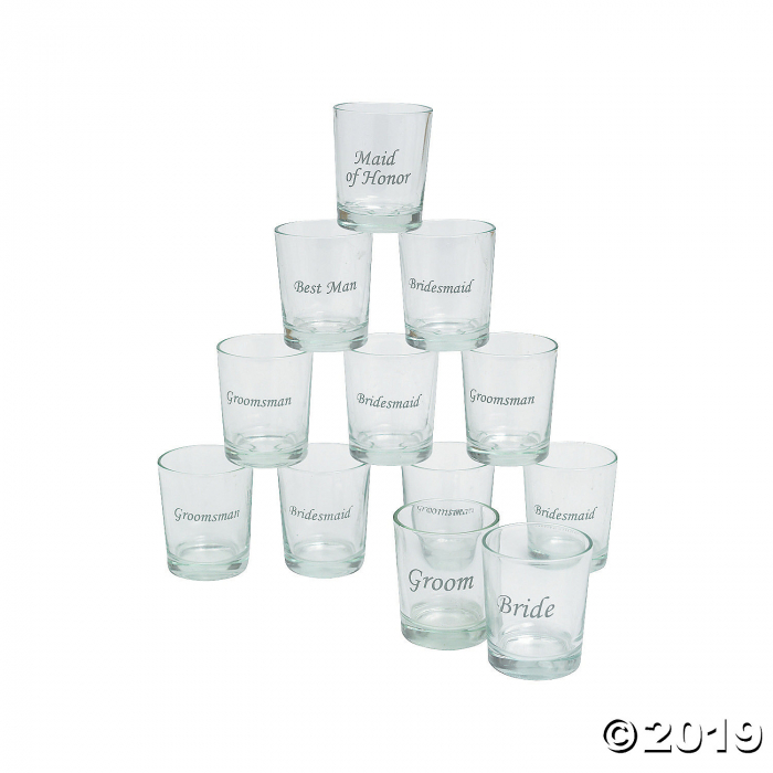 Wedding Party Shot Glasses (Per Dozen)