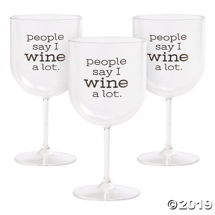 I Wine A Lot Plastic Wine Glasses (Per Dozen)