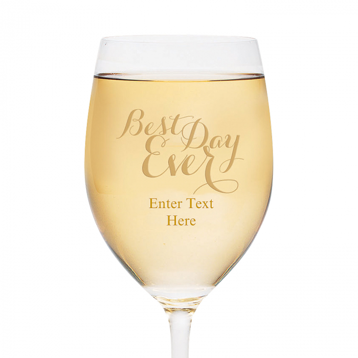 Personalized Best Day Ever Wine Glasses (1 Set(s))