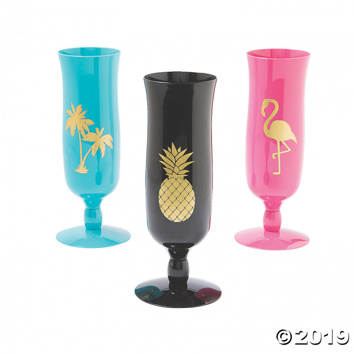 Luau Hurricane Plastic Glasses (6 Piece(s))