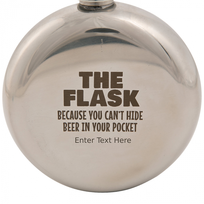 Personalized Can't Hide Beer Round Flask (1 Piece(s))