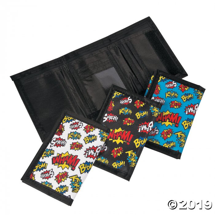 Superhero Tri-Fold Wallets (Per Dozen)