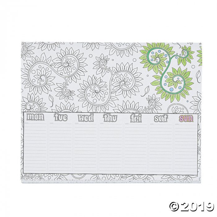 Creative Coloring Weekly Desk Calendar (1 Piece(s))