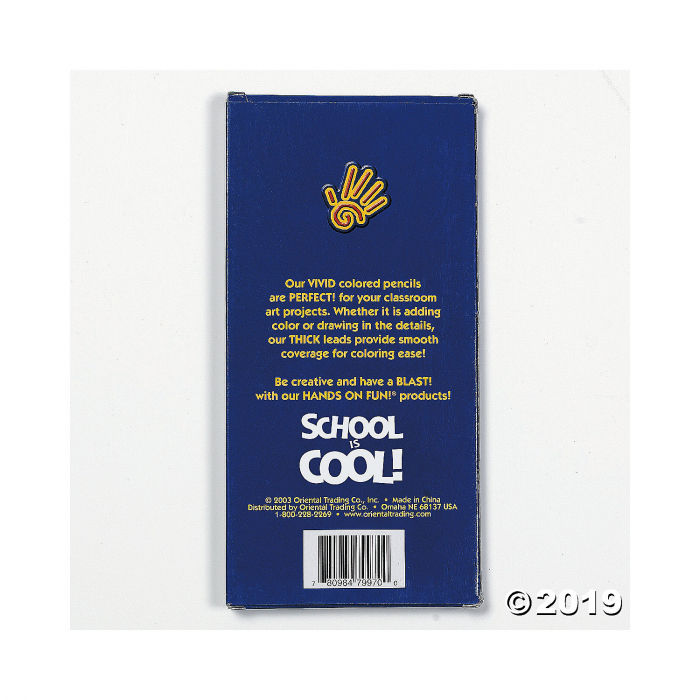 12-Color Colored Pencils - 12 Boxes (Per Dozen)