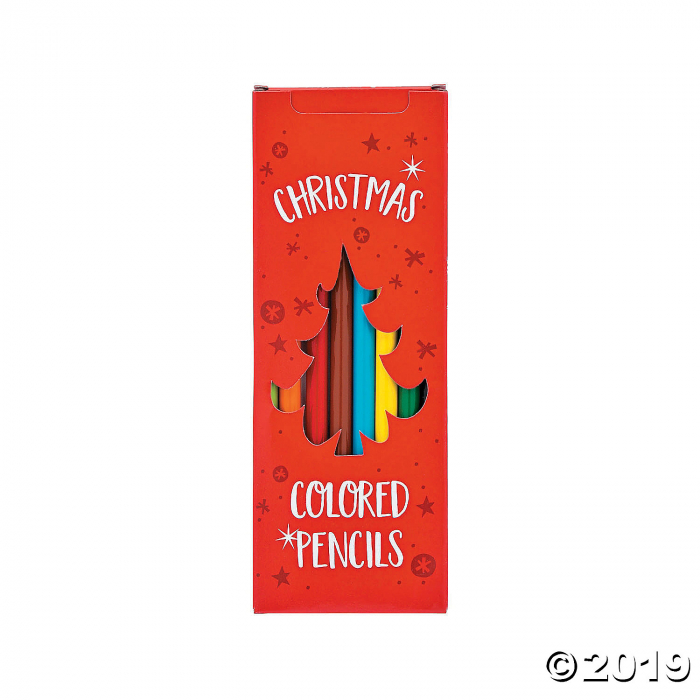 8-Color Christmas Colored Pencils - 12 Boxes (Per Dozen)