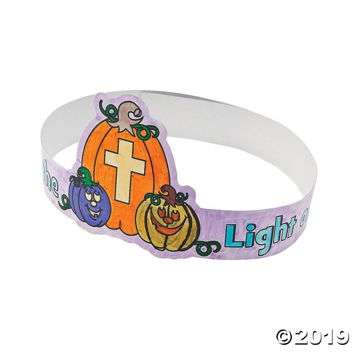 Color Your Own Christian Pumpkin Crowns (Per Dozen)