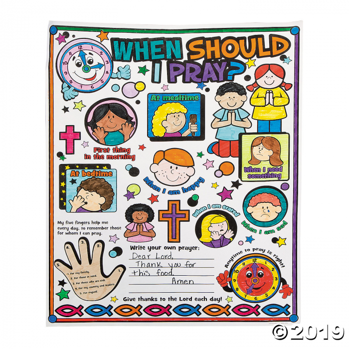 Color Your Own When Should I Pray? Posters (30 Piece(s))