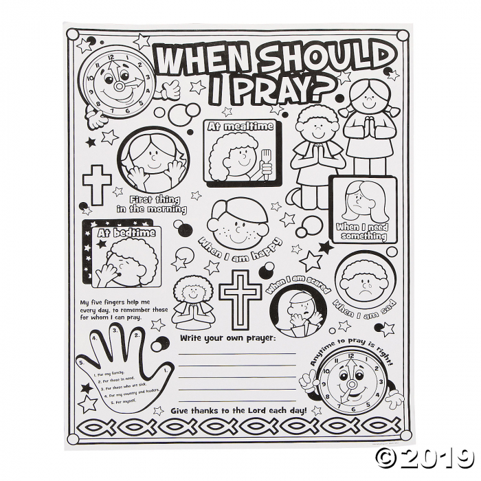 Color Your Own When Should I Pray? Posters (30 Piece(s))