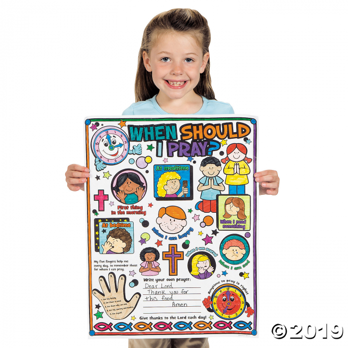 Color Your Own When Should I Pray? Posters (30 Piece(s))