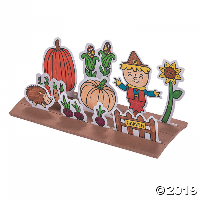 Color Your Own 3D Fall Garden Kits (Makes 12)