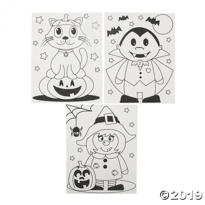 Color Your Own Halloween Glitter Posters (24 Piece(s))