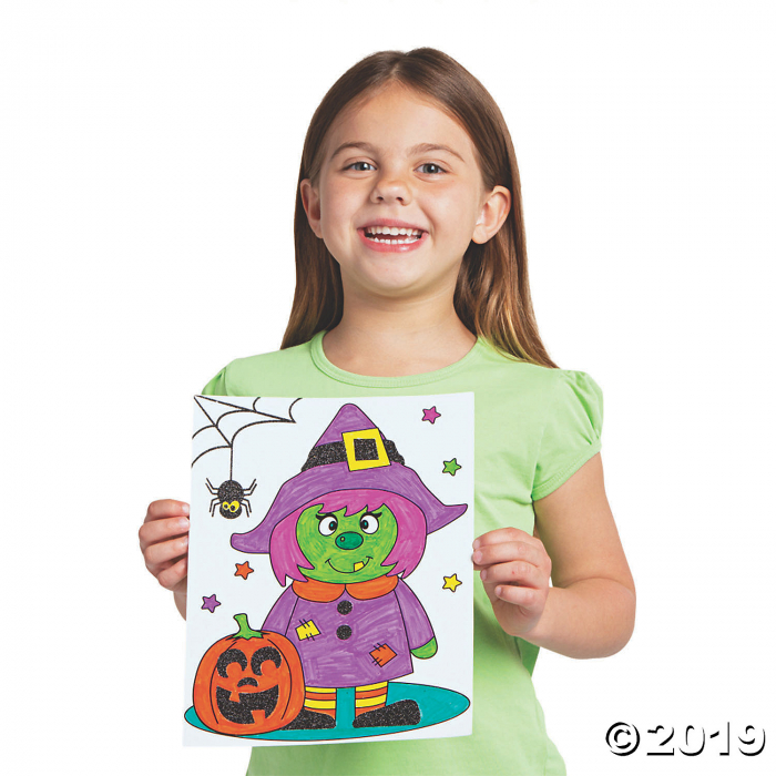Color Your Own Halloween Glitter Posters (24 Piece(s))
