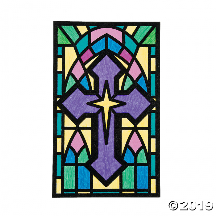 Color Your Own Cross Fuzzy Pictures (Makes 12)