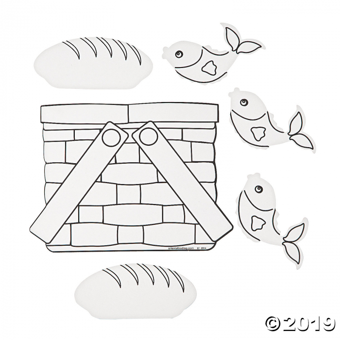 Color Your Own Loaves & Fishes Basket (Per Dozen)
