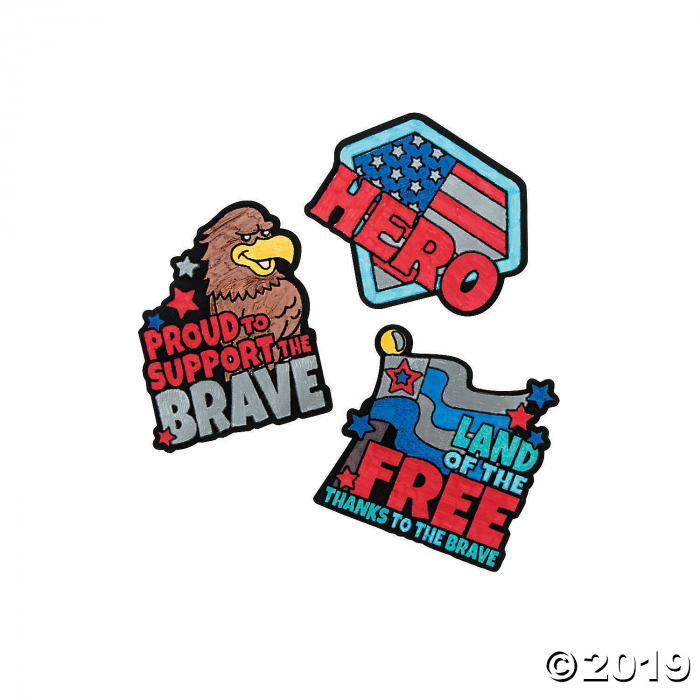 Color Your Own Military Service Fuzzy Magnets (Per Dozen)