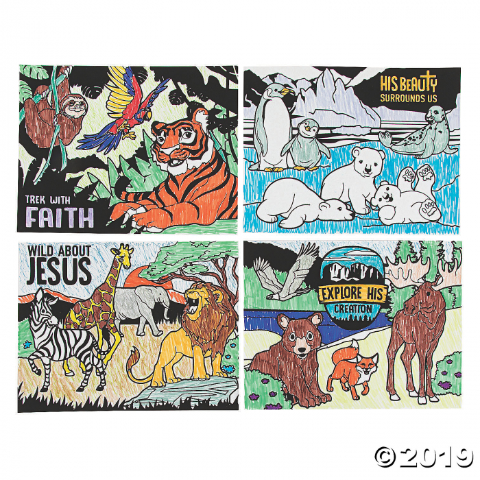 Color Your Own Wild Encounters VBS Fuzzy Posters (24 Piece(s))