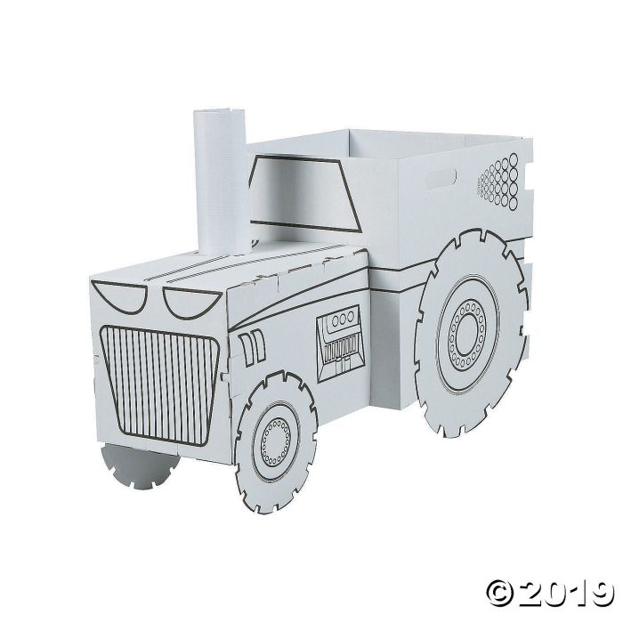 Color Your Own Tractor Box Costume (1 Piece(s))