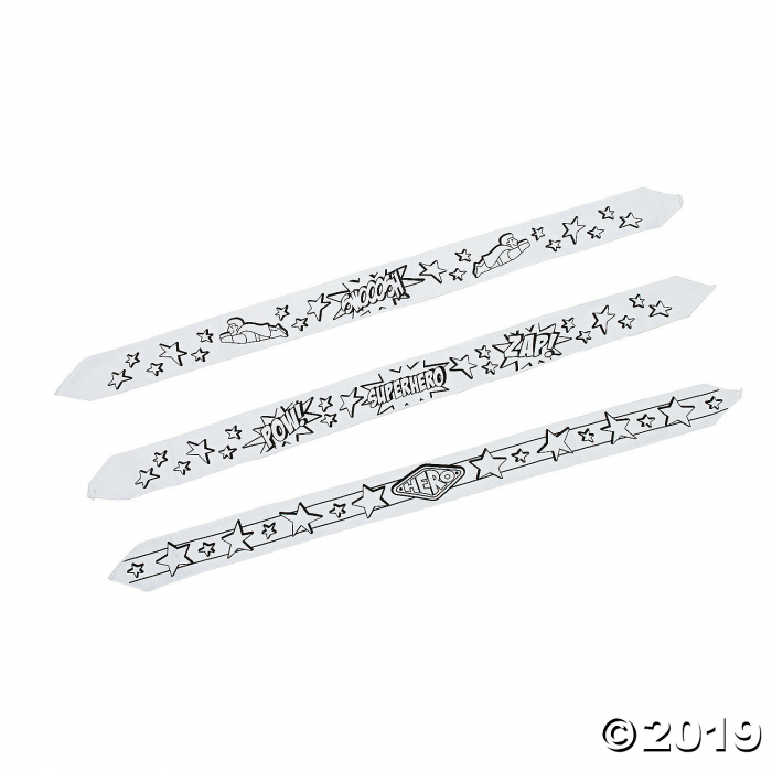 Color Your Own Super Hero Tie on Headband (Makes 12)