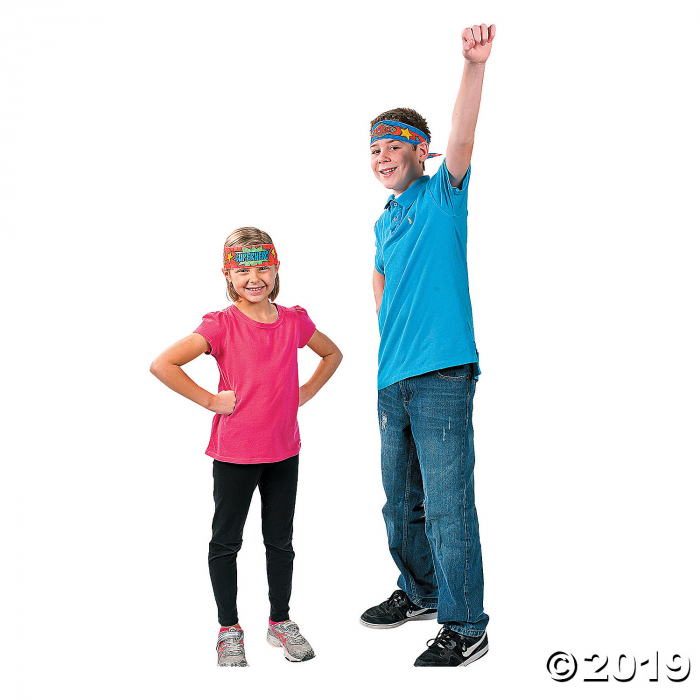 Color Your Own Super Hero Tie on Headband (Makes 12)