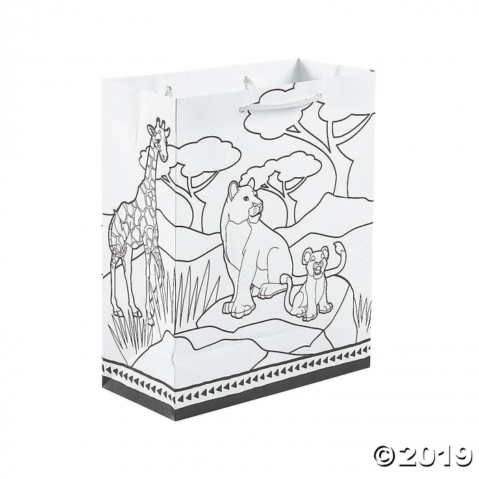 Color Your Own African Safari VBS Take Home Bags (Per Dozen)
