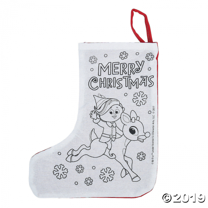 Color Your Own Rudolph the Red-Nosed Reindeer® Christmas Stockings (Per Dozen)