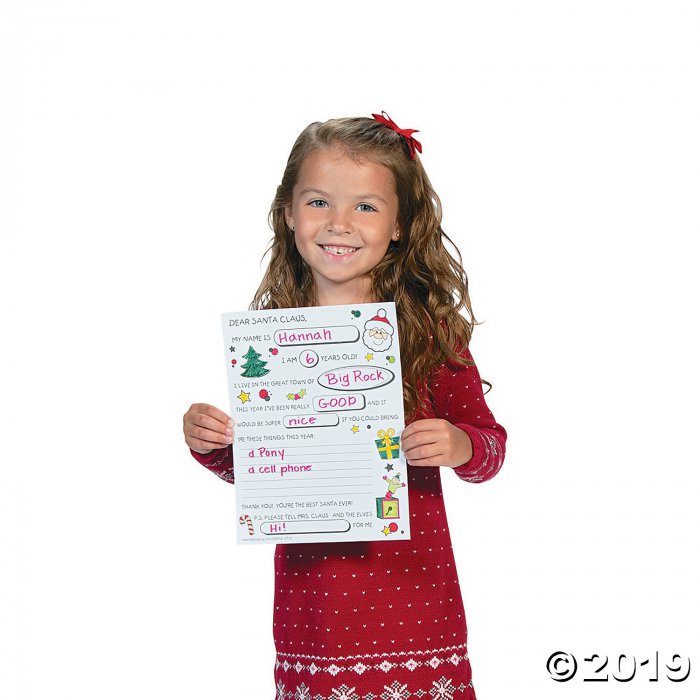 Color Your Own Letter To Santa (50 Piece(s))