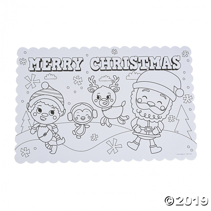 Color Your Own Christmas Placemats (Per Dozen)