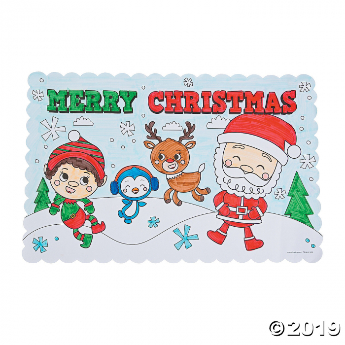 Color Your Own Christmas Placemats (Per Dozen)