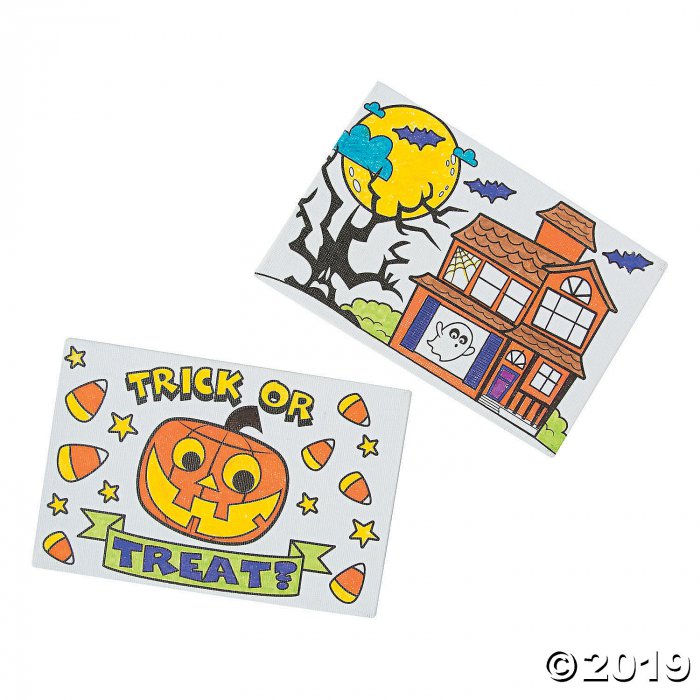 Color Your Own Halloween Canvases (Per Dozen)