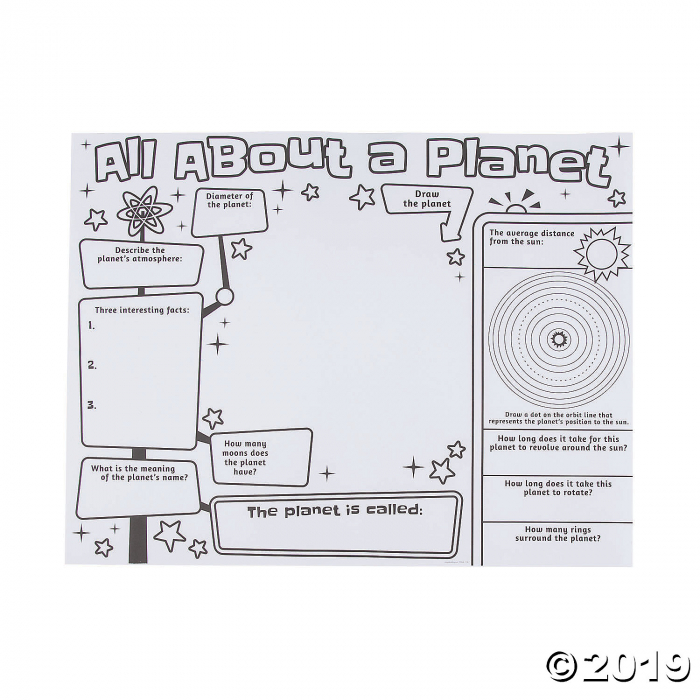 Color Your Own All About a Planet Posters (30 Piece(s))